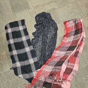 Set of Three Stylish Scarves